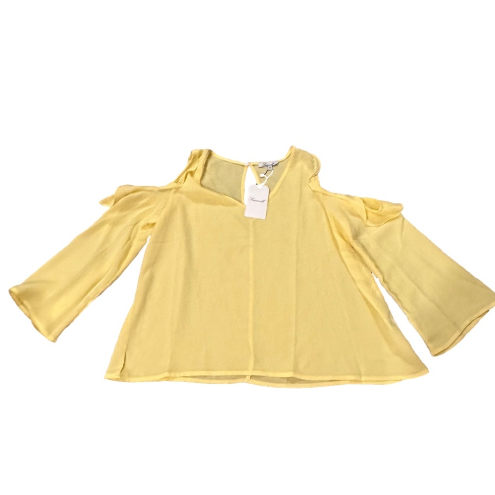 Sensemill Yellow Sheer Blouse Size S BNWT